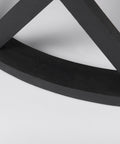 black wood coffee table round