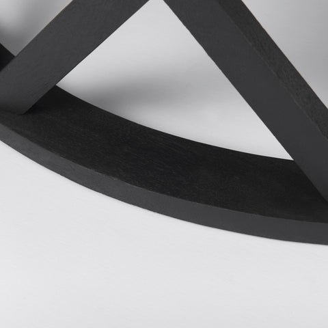 black wood coffee table round