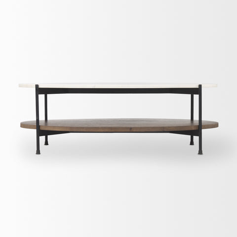 Larkin Oval Dark Brown - Coffee Table Mercana
