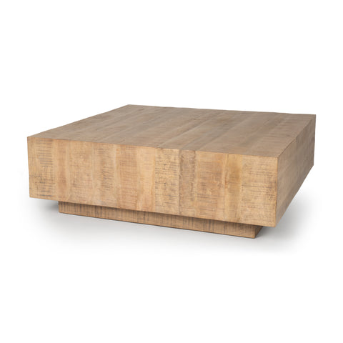 Hayden Light Brown Sqaure - Coffee Table Mercana