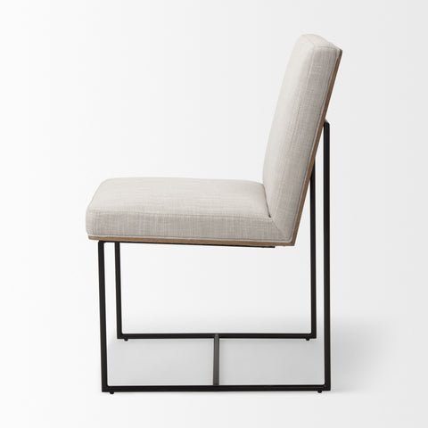 beige upholstered dining chair 