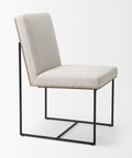 linen blend dining chair beige