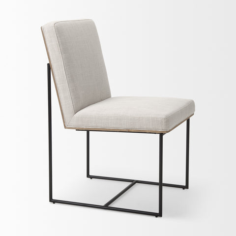 linen blend dining chair beige