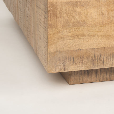 Hayden Light Brown Sqaure - Coffee Table Mercana