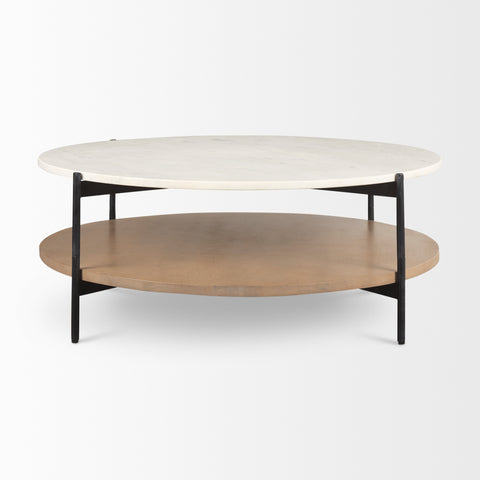 Larkin Round Light Brown - Coffee Table Mercana