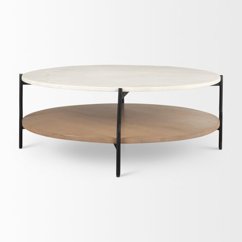 Larkin Round Light Brown - Coffee Table Mercana