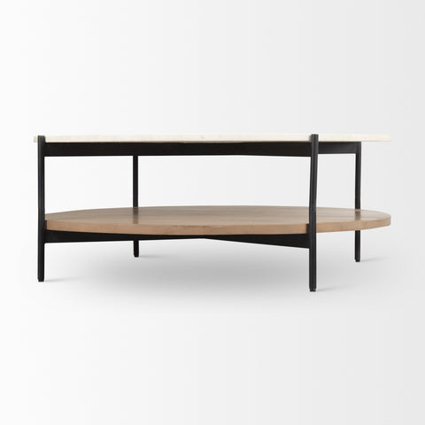 Larkin Round Light Brown - Coffee Table Mercana