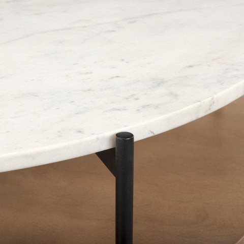 Larkin Round Light Brown - Coffee Table Mercana