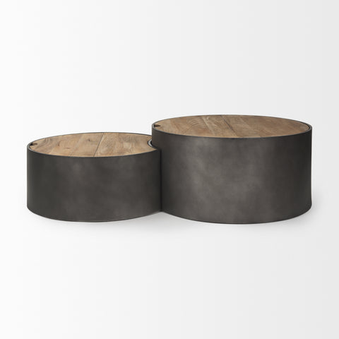 Eclipse Gunmetal Gray - Coffee Table Mercana (Set Of Two)