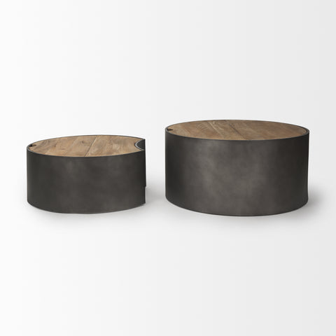 Eclipse Gunmetal Gray - Coffee Table Mercana (Set Of Two)