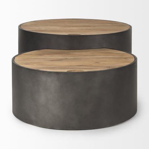 Eclipse Gunmetal Gray - Coffee Table Mercana (Set Of Two)