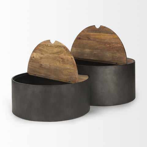 Eclipse Gunmetal Gray - Coffee Table Mercana (Set Of Two)