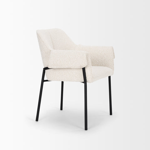 Cream Upholstered Dining Chair – Brently Arm Dining Chair - Canadian ...