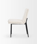 cream boucle dining chair