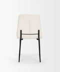 cream boucle dining chair