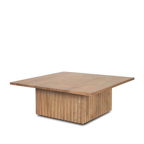 square wood coffee table light brown