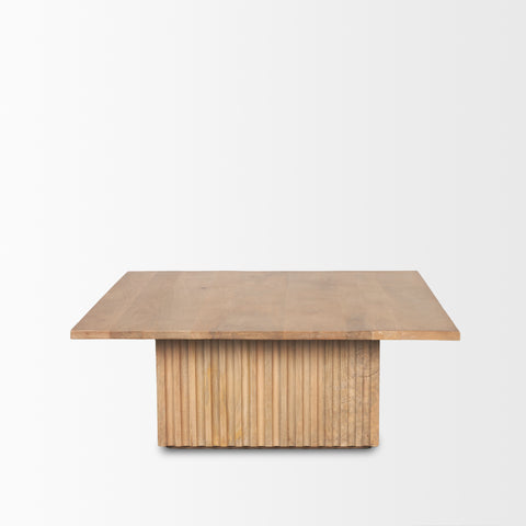 square wood coffee table light brown