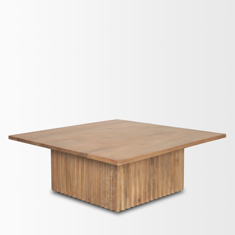 square wood coffee table light brown