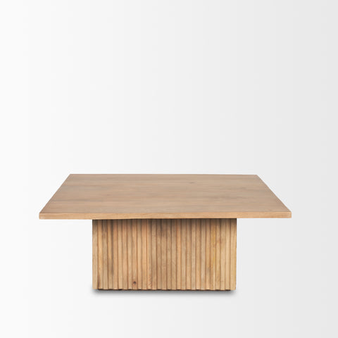 square wood coffee table light brown