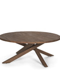round wood coffee table medium brown