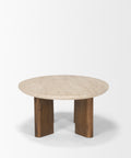 travertine top coffee table oval shape