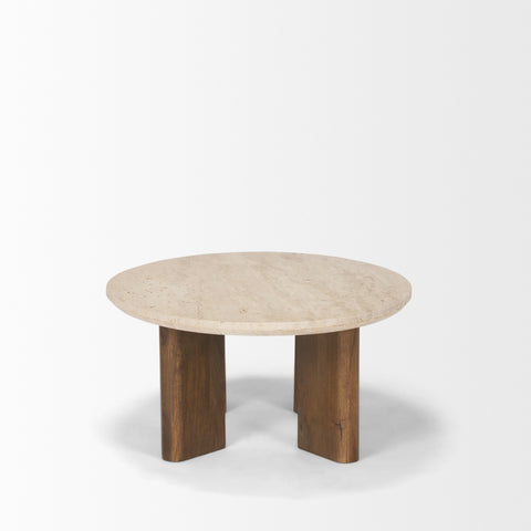 travertine top coffee table oval shape