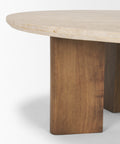 travertine top coffee table oval shape