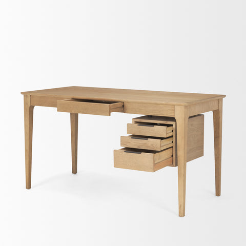 Tino Solid Oak Wood Desk-7