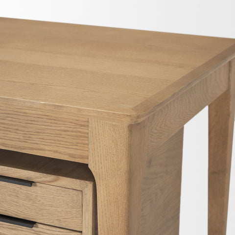 Tino Solid Oak Wood Desk-8