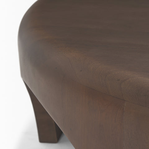 Shima Dark Brown Round - Coffee Table Mercana