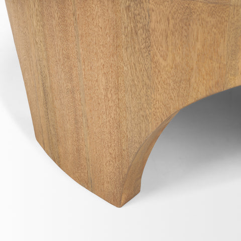 Shima Light Brown Round - Coffee Table Mercana