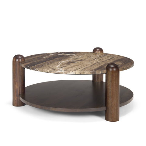 round marble coffee table cappuccino
