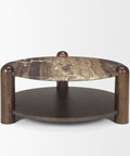 round marble coffee table cappuccino