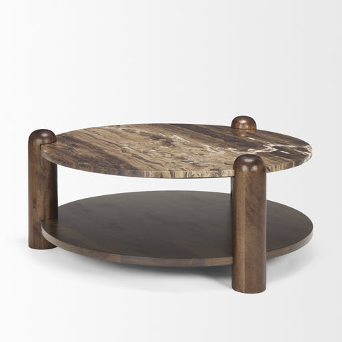 round marble coffee table cappuccino