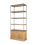 Baron Two Door Solid Mango Wood Shelving Unit-1
