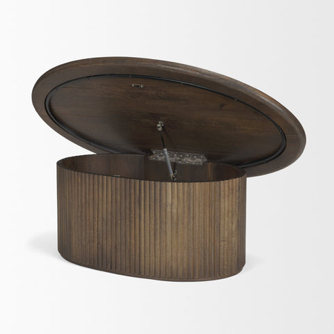 Terra Dark Brown Oval - Coffee Table Mercana