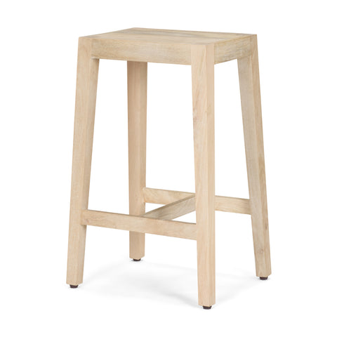 Colony Light Brown Wood Counter Stool- Mercana