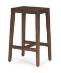 Wooden bar stool on a white background