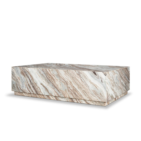 Marble-patterned coffee table on a white background