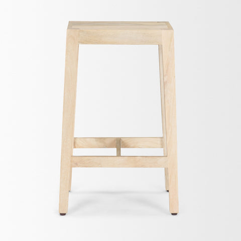 Colony Light Brown Wood Counter Stool- Mercana