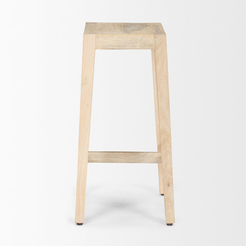 Colony Light Brown Wood Counter Stool- Mercana