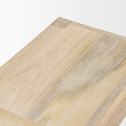 Colony Light Brown Wood Counter Stool- Mercana