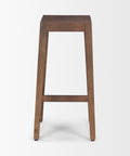 Wooden bar stool on a white background