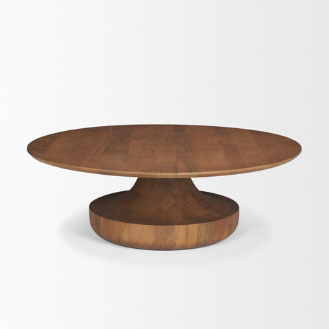 round wood coffee table solid mango wood

