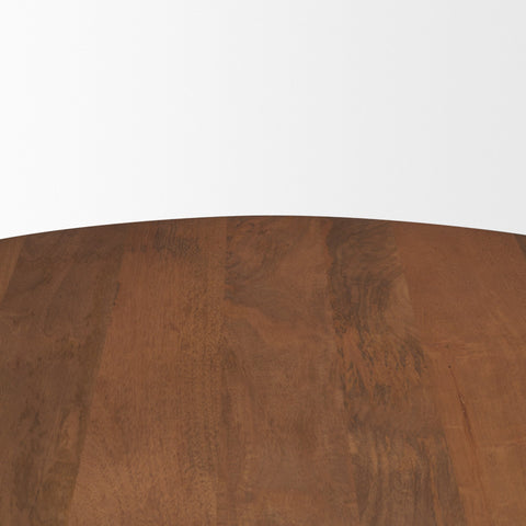 round wood coffee table solid mango wood
