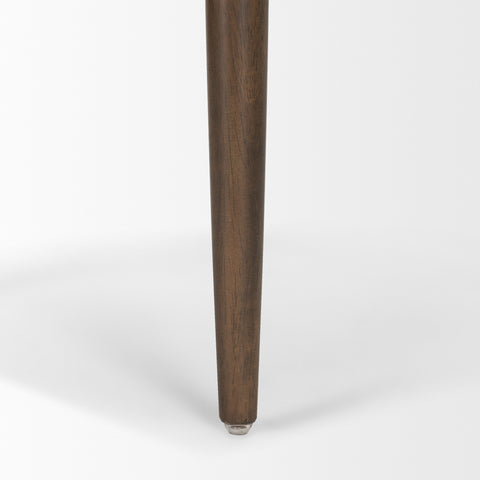 Wooden leg on a white background