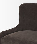 charcoal chenille dining chair