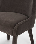 charcoal chenille dining chair
