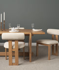 modern cream dining chair