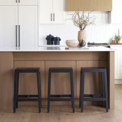Colony Black Wood Counter Stool – Mercana